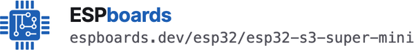 The ESPboards mark and the board's page address
