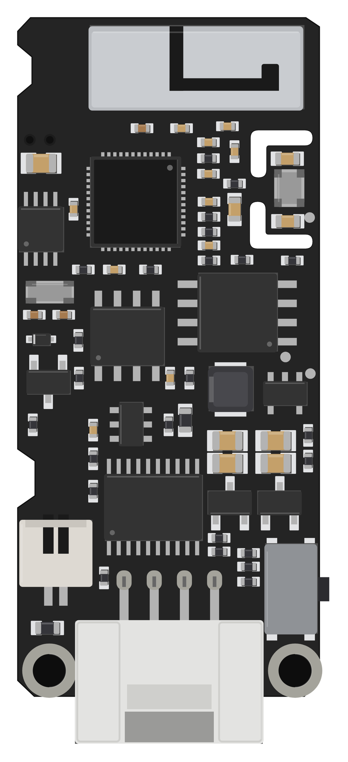M5Stack-Timer-CAM board, drawn to scale