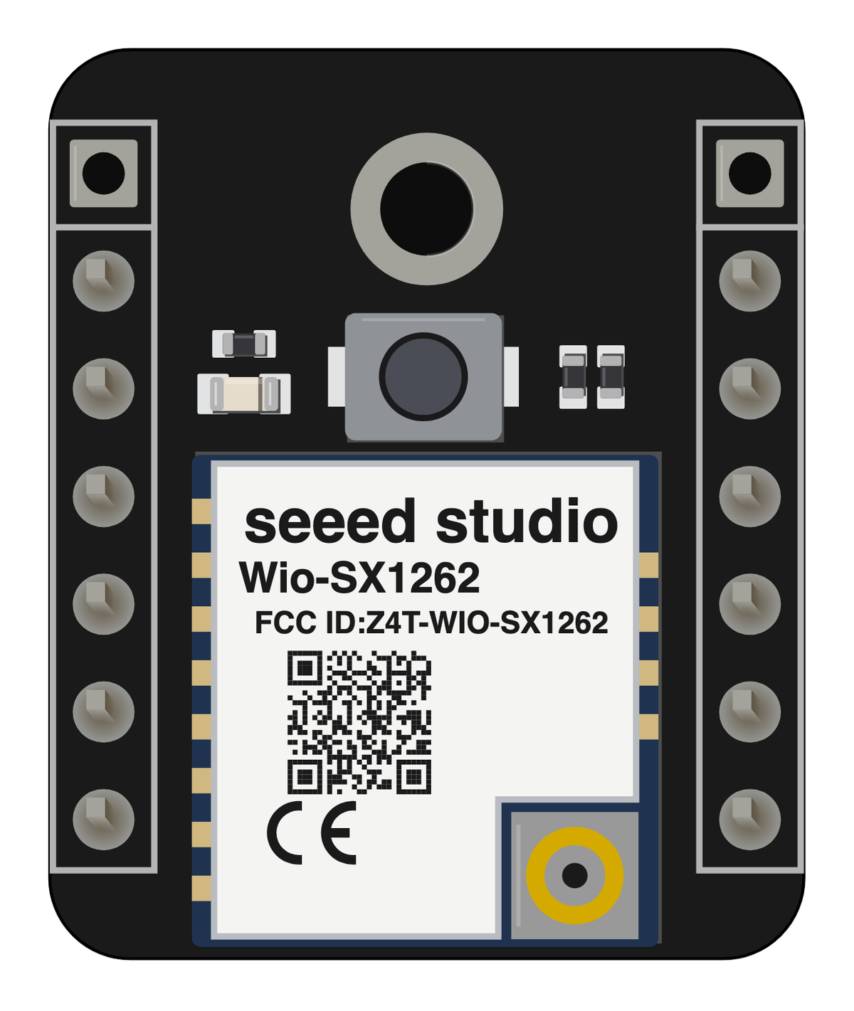 Wio-SX1262 for XIAO ESP32S3 (the kit's top board) board illustration, front