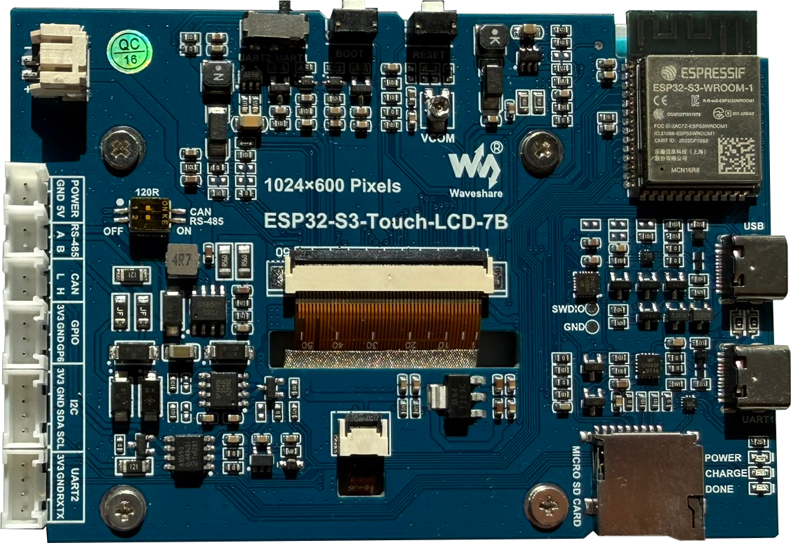 Waveshare ESP32-S3 Touch LCD 7B pinout diagram