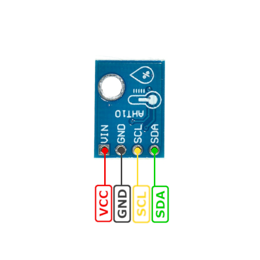 AHT10 Temperature and Humidity Sensor pinout