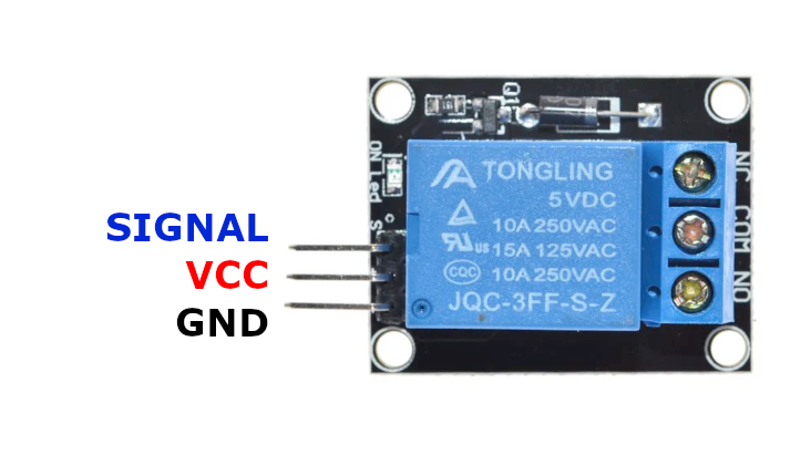 KY-019 5V Relay Module pinout