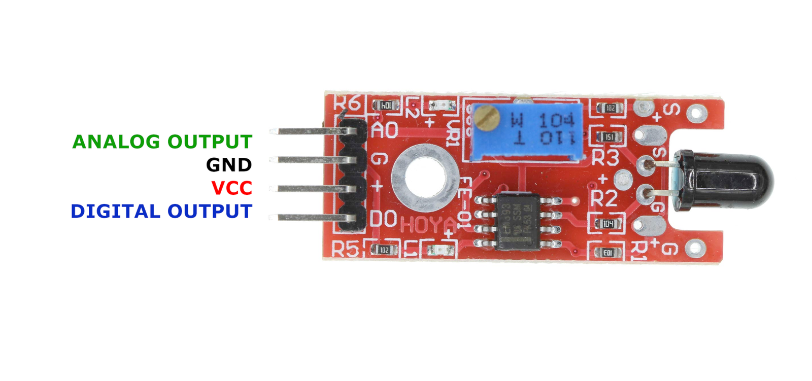 KY-026 Flame Sensor Module pinout