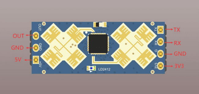 LD2412 Human Presence Sensor pinout