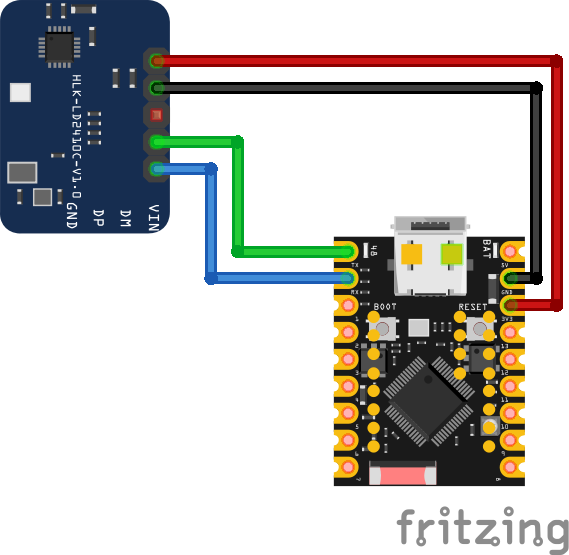 LD2420 Human Presence Sensor wiring with ESP32